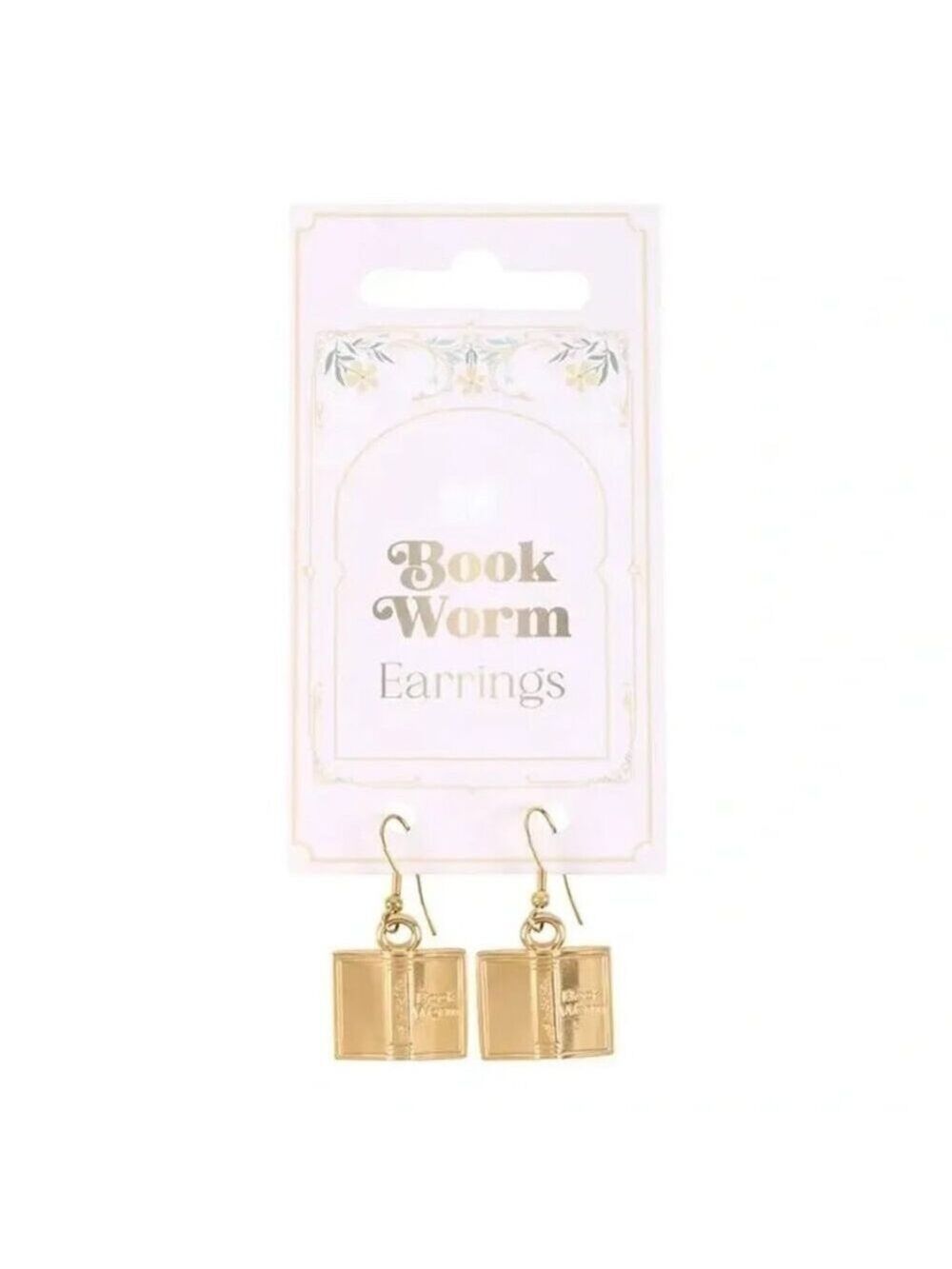 ($7) Book Worm Earrings